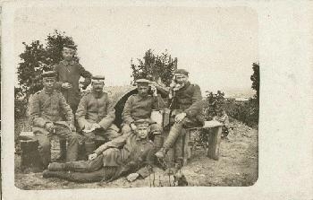 German soldiers telephone WWI. real photo *approx. 1915