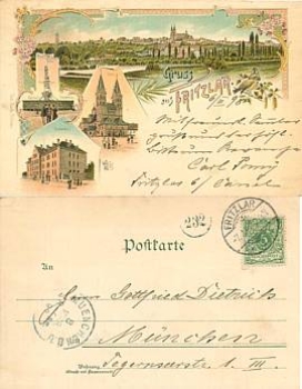 34560 Fritzlar Litho o 8.3.1898 Postman stamp 232