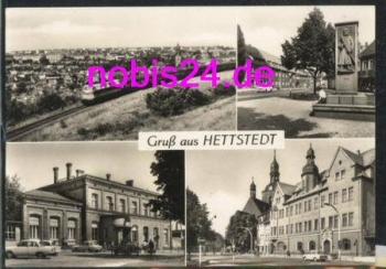06333 Hettstedt Bahnhof Eisenbahn Kirche o ca.1973
