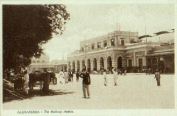 Egypt Alexandria Railway Station Bahnhof *ca.1910