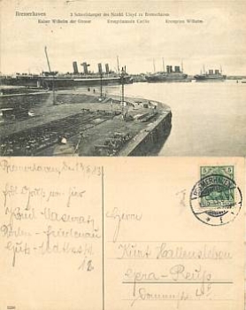 Bremerhaven steamer of the North German Lloyd o 13.3.1919