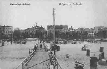17419 Ahlbeck Seebad Staircase to the pier o August 25, 1908