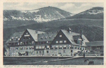 Brückenberg Berghotel Teichmannbaude Giant Mountains Silesia * ca. 1930