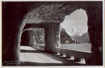 Fluelen Axenstrasse mit Birkenstock *ca. 1940