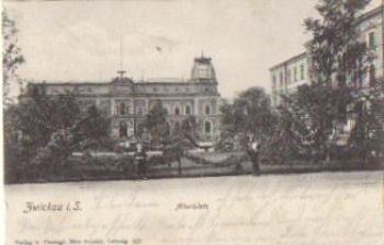 Zwickau Albertplatz gebr. ca. 1900