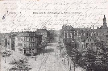 Zwickau Bahnhofstrasse and Reichenbachstrasse advertising column o 7.8.1914