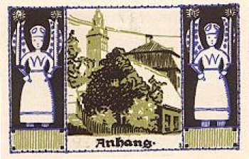 Schneeberg town emergency money, worth 50 pfennigs in 1921