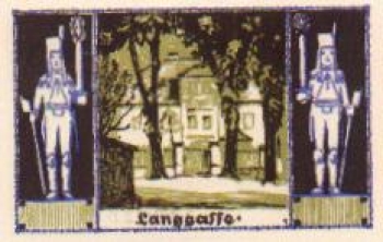 08289 Schneeberg Städtenotgeld Wert 50 Pfennige Langgasse * 1921