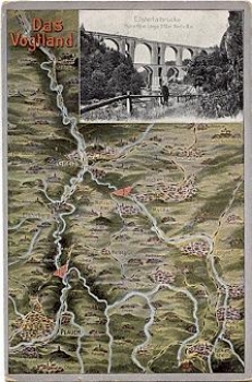 08233 Vogtland Elstertal bridge map * approx. 1910