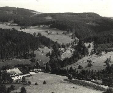 08349 Johanngeorgenstadt Youth hostel “Ernst Schneller” with Plattenberg around 1970