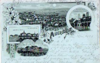 08209 Auerbach Vogtland moonlight litho o November 16, 1899 railway post Zwickau - Oelsbrunn train no. 2159