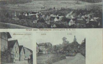99826 Hallungen, Gruß aus ... o ca. 1910