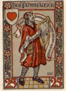 Eisenach, Städtenotgeld, Wert 50 Pfennige, Tannhäuser, 1921