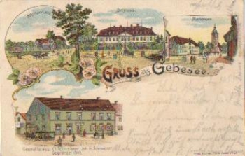 99189 Gebesee Schuetzenhaus Litho o 31.5.1899
