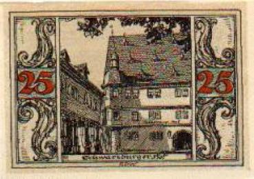 99310 Arnstadt city emergency money worth 25 pfennigs Schwarzburger Hof 1921