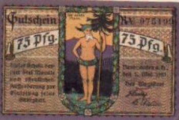 99734 Nordhausen city emergency money 75 pfennigs 1921
