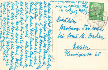 37181 Ellierode via Uslar Solling Kirche o 1956