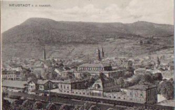 67433 Neustadt an der Weinstrasse mit Bahnhof * ca. 1910