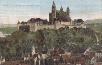 74525 Comburg Castle embossed card o ca. 1910