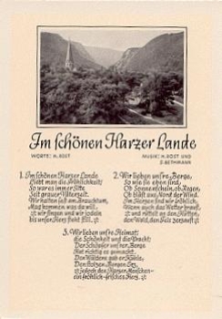 38855 Harzer Land, mountain landscape, message card, * approx. 1955