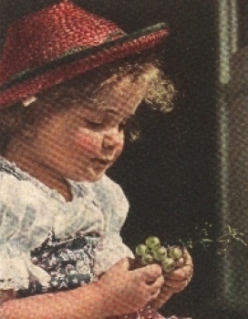 Children, girls, grapes * approx. 1940