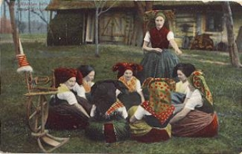 Spreewald Trachten children playing gebr. 1911