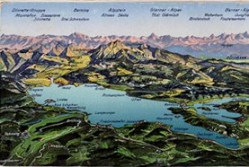 Lake Constance and Rhine, map view * approx. 1920