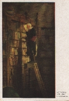 Der Bibliothekar Künstlerkarte Karl Spitzweg * ca. 1940