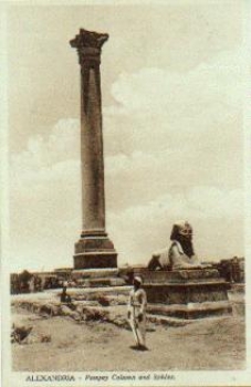 Egypt Alexandria Pompey Column and Sphinx * ca. 1910