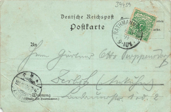 39418 Rathmannsdorf Staßfurt Wesendorfs Gasthaus Friedenseiche Litho o 1899