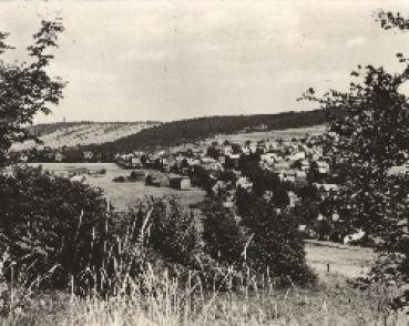 98744 Cursdorf Thuringia View of the Kirchberg with the Frobel Tower *ca. 1960