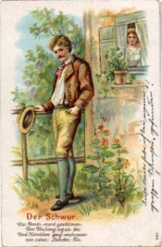 The oath artist embossed card o 03.12.1908
