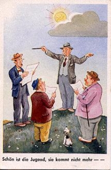 Youth so beautiful ... male choir, dog * approx. 1930