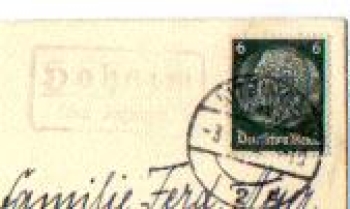 97318 Hoheim country postmark o 3.1.1939 on a New Year's card