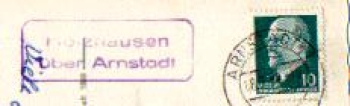 99310 Holzhausen country postmark post office stamp o 08.08.1964 on postcards Wachsenburg