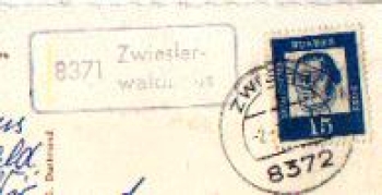 94227 Zwiesler-Waldhaus country postmark o 1971 on postcard Zwieslerwaldhaus