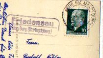 39291 Friedensau Mockern Country postmark o July 3, 1963 on postcard Kyffhauser-Unterburg