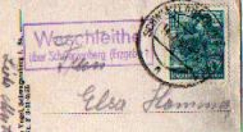 08358 Waschleithe Landpoststempel o 14.7.1960 auf AK Kohlerhütte-Furstenbrunn