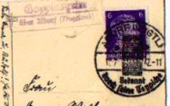 08265 Gopplasgrun country postmark o July 12, 1942 on Christmas card