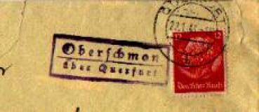 06268 Oberschmon Landpoststempel o 22.1.1941 auf Umschlag