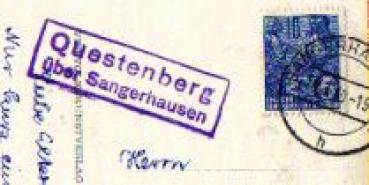06536 Questenberg Landpoststempel o 18.7.1959 auf AK Kyffhäuser