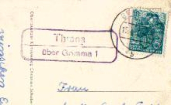 04683 Threna via Grimma 1 country postmark Belgershain o April 15, 1960 on Easter card