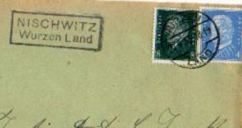 04808 Nischwitz Thallwitz Country postmark o April 20, 1933 on envelope