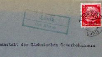 04808 Canitz über Wurzen Landpoststempel o 7.5.1935 auf Umschlag