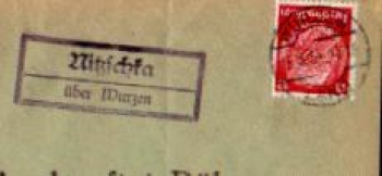 04808 Nitzschka country postmark o March 15, 1934 on envelope