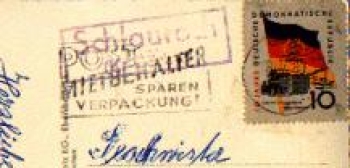 02829 Schlauroth country postmark o July 8, 1961 on AK Gorlitz Untere Berliner Straße