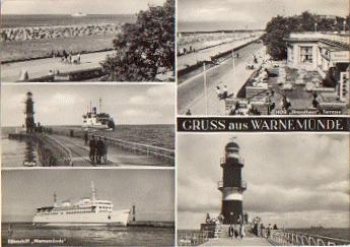 Warnemunde postcard o 14.8.1968