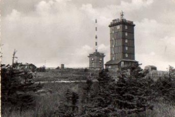 38875 Brocken Wetterwarte und Brockenturm mit Sender * ca. 1960