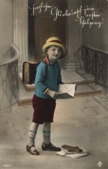 Back to school, boy, school bag, o 1928,