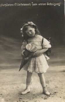 Back to school, girl, school bag, bag, o 1917
